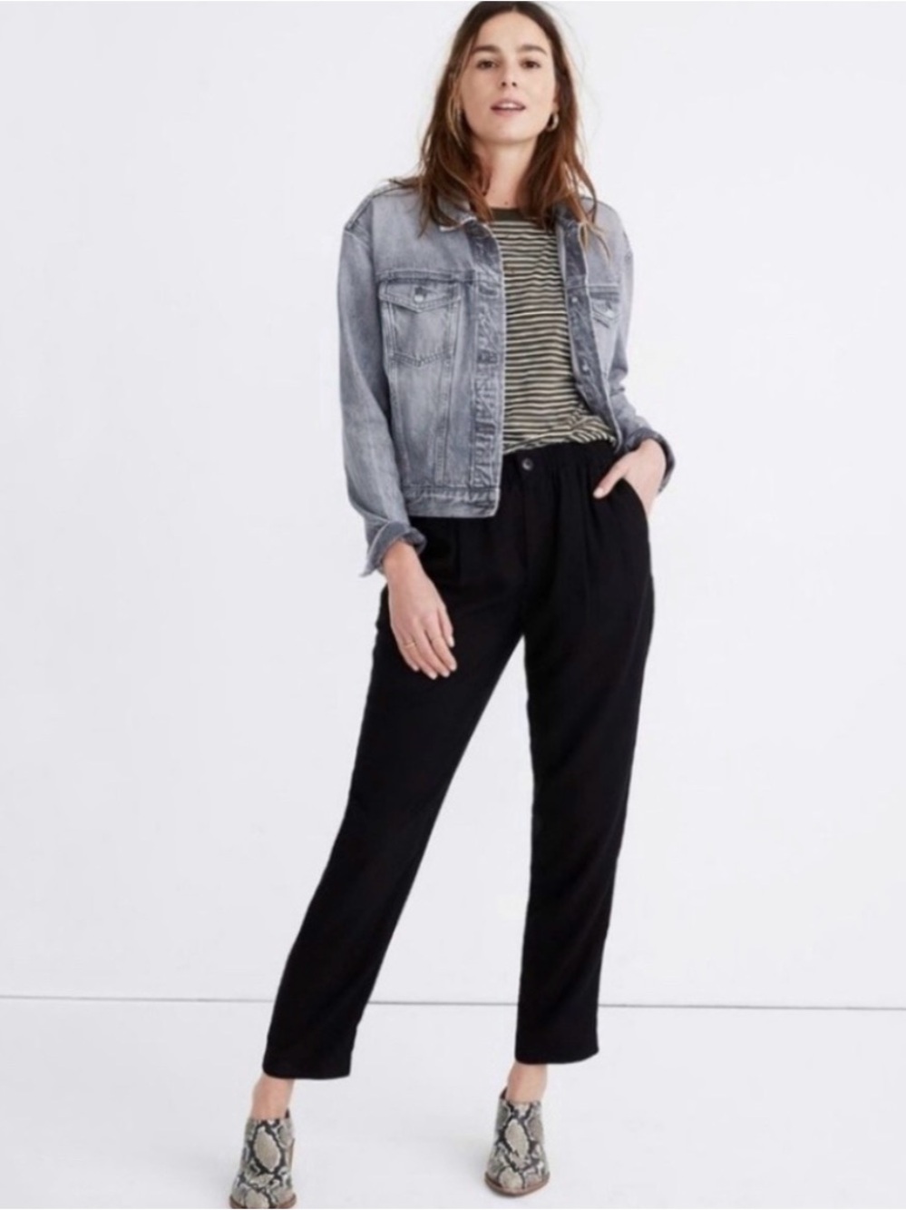 Madewell Drapey Track Trousers Black S